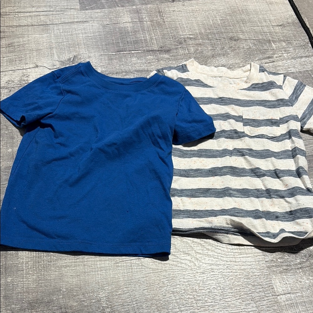 Cat & Jack Blue and White Short Sleeve Tees